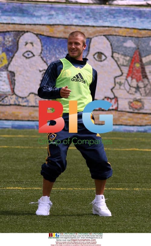 David Beckham Coaches Harlem Soccer Clinic