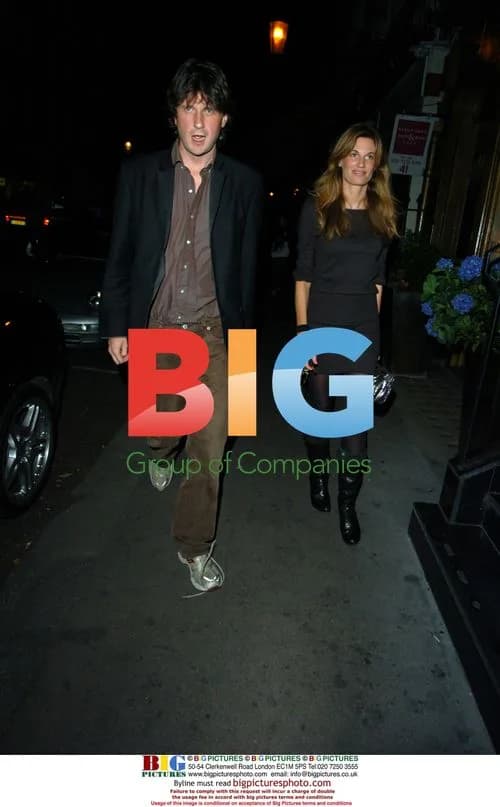 Jemima Kahn and Lord John Somerset Leaving Restaurant