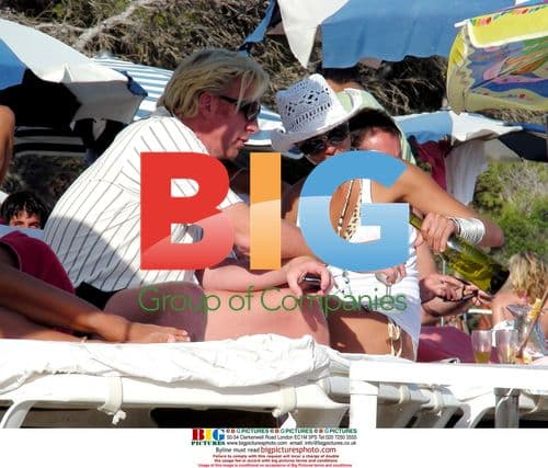 Boris Becker Cuddles Girlfriend in Ibiza