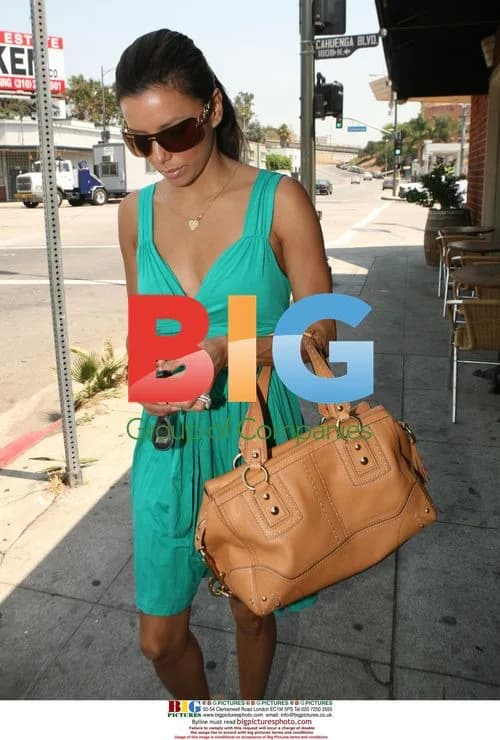 Eva Longoria Enjoys Lunch with Puppy
