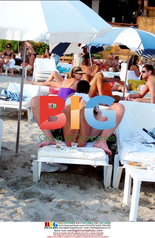 Boris Becker and girlfriend in Ibiza