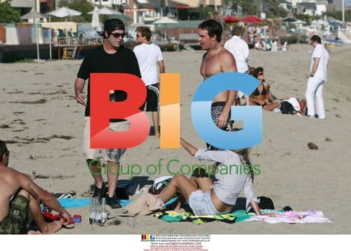 Koby Abberton and Tahyna Tozzi at Polaroid Beach Party