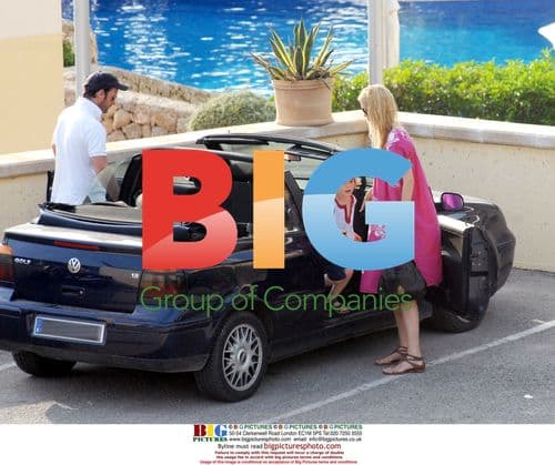 Claudia Schiffer with family in Mallorca