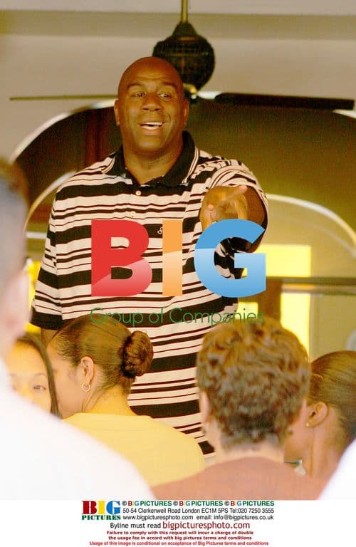 Magic Johnson Out for Lunch in LA
