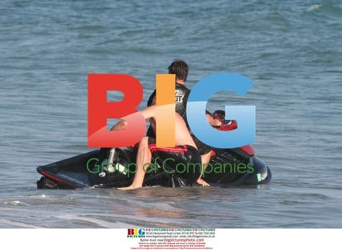 Vince Vaughn Visits John Favreau at Malibu Beach