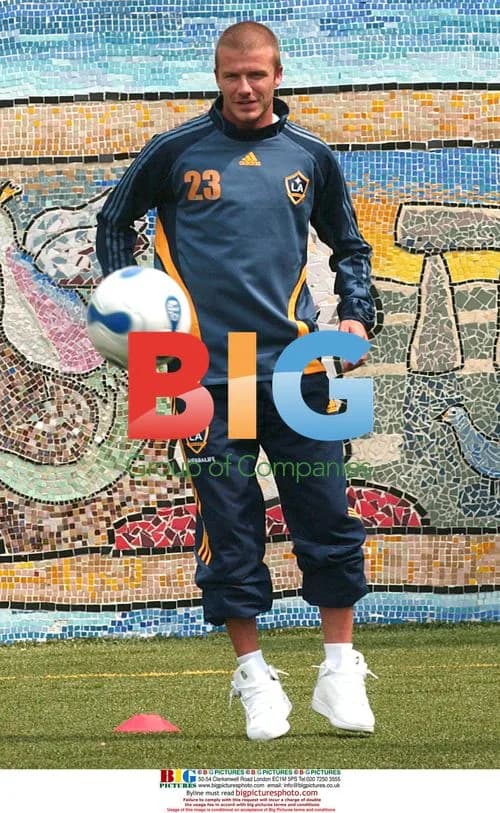 David Beckham at Youth Soccer Clinic in Harlem