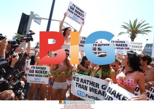 Janice Dickinson Joins PETA Protest in LA