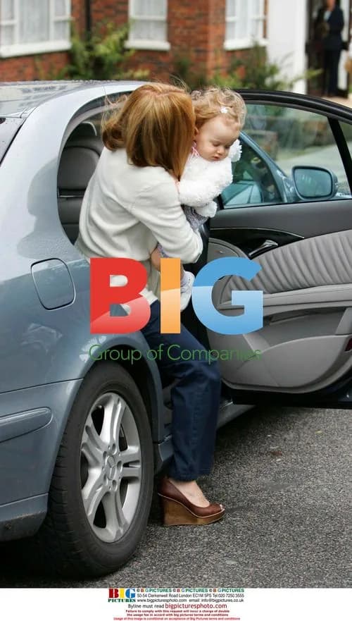 Geri Halliwell with daughter and nanny