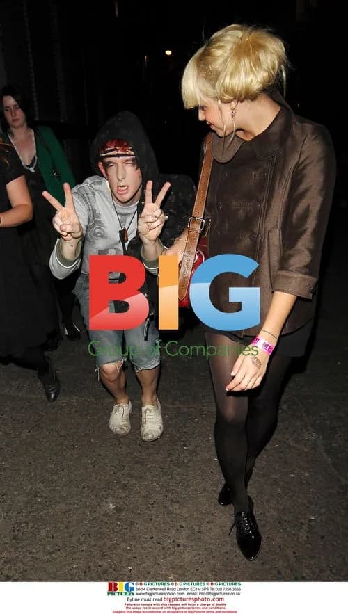Peaches Geldof and Patrick Wolfe leaving Ghetto