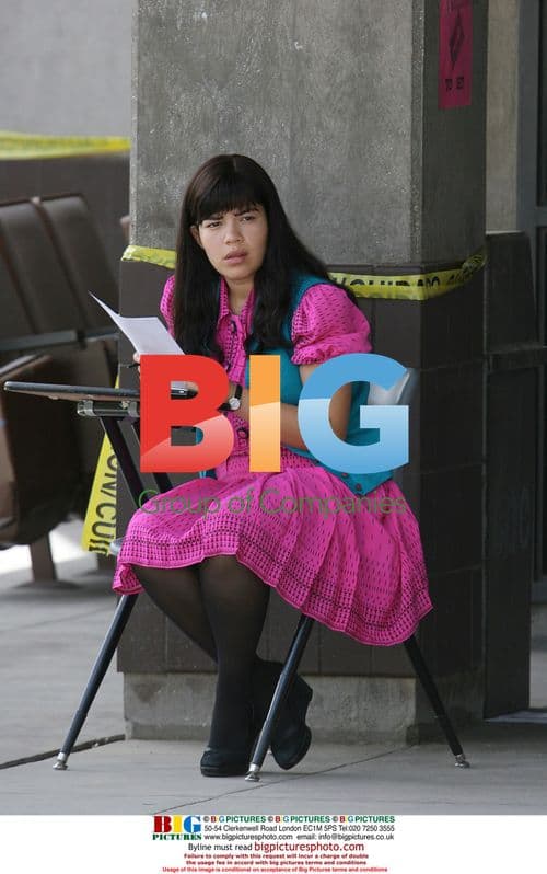 America Ferrera Filming "Ugly Betty"