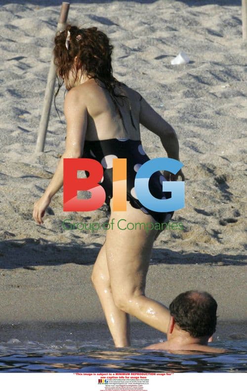 Tim Burton and Helena Bonham Carter with son on holiday in Italy