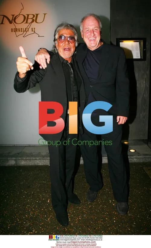 Roberto Cavalli outside Nobu in London