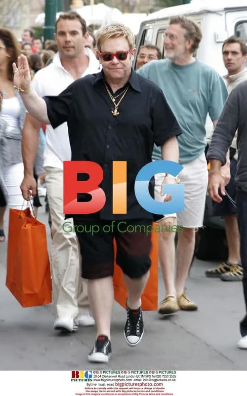Elton John Visits St. Tropez
