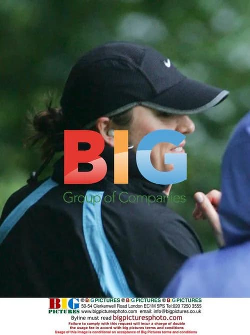 Spice Girl Geri Halliwell Running in Park with Mel C