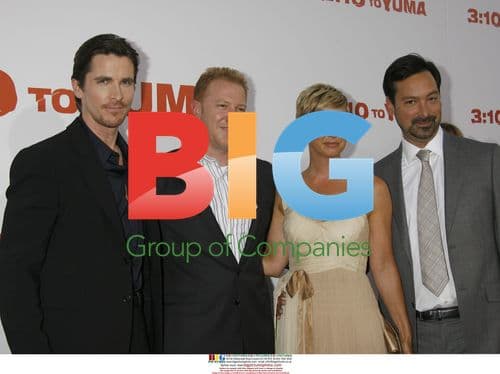 Bale, Kavanaugh, Konrad, and Mangold at 3:10 to Yuma Premiere