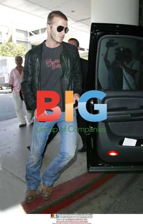 David Beckham Arrives at LAX Airport