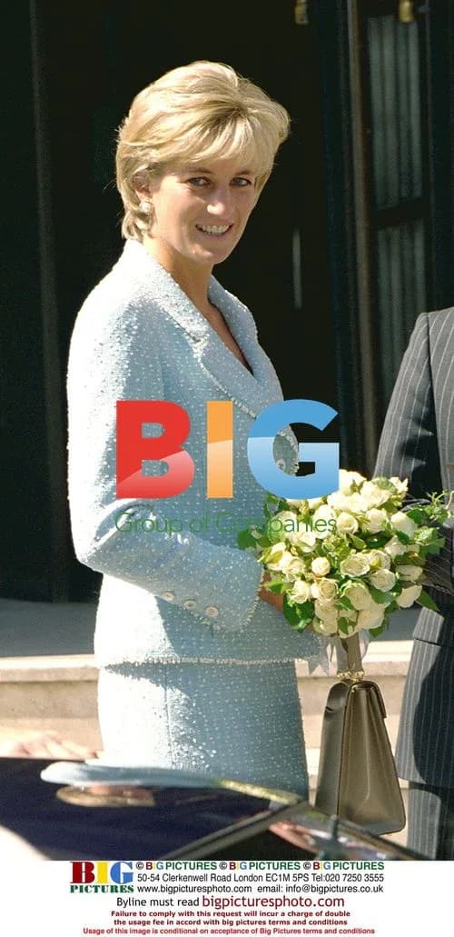 Diana, Princess of Wales Leaving British Lung Foundation