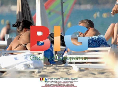 Ezio Greggio and Girlfriend in Saint-Tropez