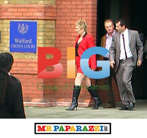 Eastenders actors on court steps