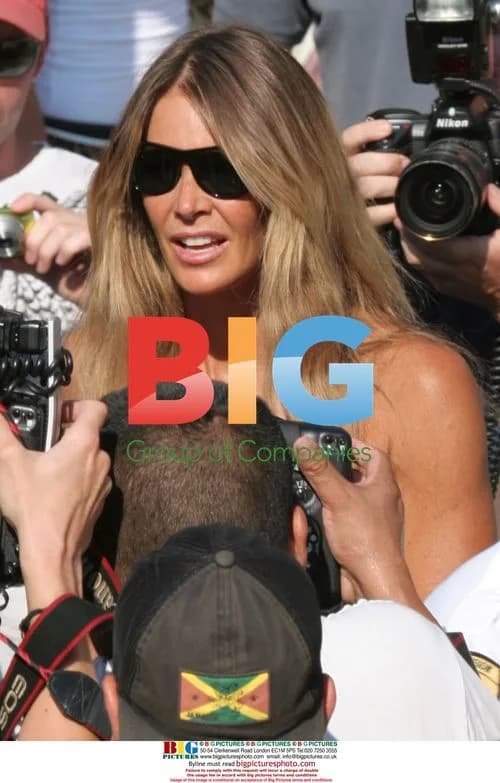 Pregnant Elle Macpherson Lunches and Shops