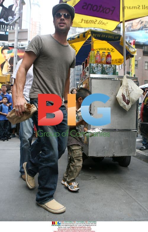 Angelina Jolie and Brad Pitt with Children in New York