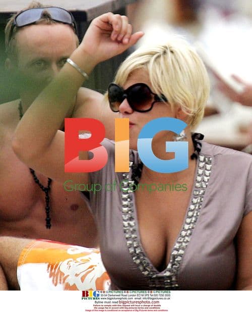 Jade Goody Enjoys Holidays in Spain