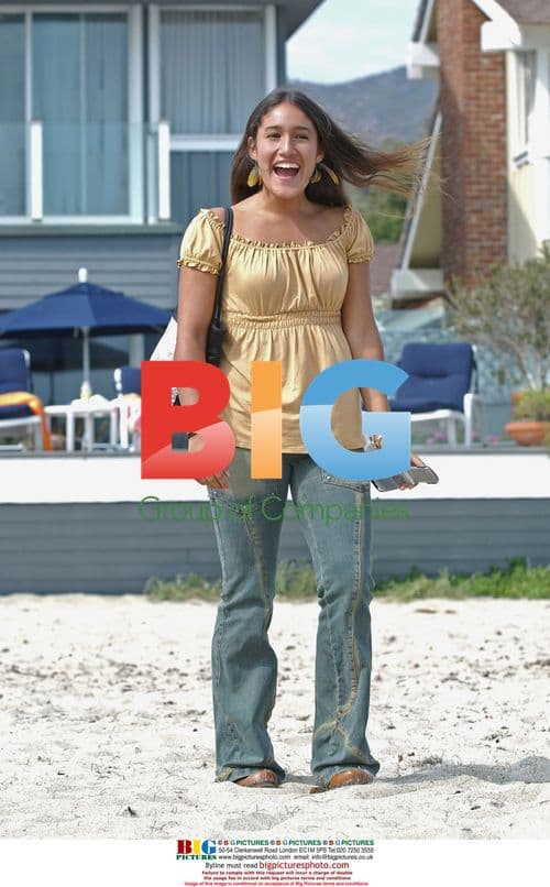 Q'Orianka Kilcher parties on the beach