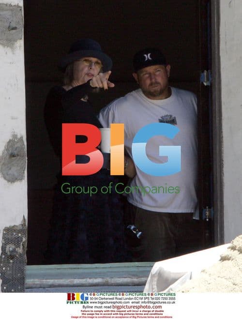 Diane Keaton's Funky Fashion at Beverly Hills Home