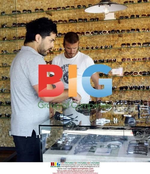 David Beckham Shops with Son Brooklyn