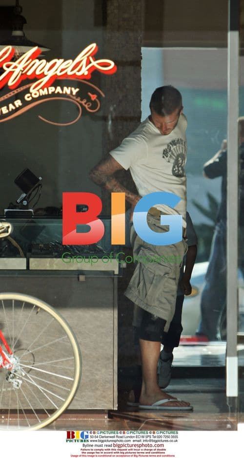 David Beckham and Son Brooklyn Shopping