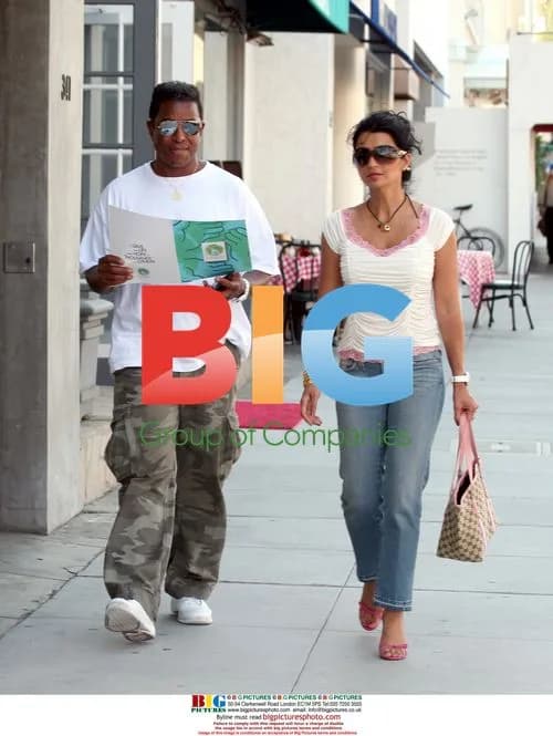 Jermaine Jackson and Wife Halima Rashid Shopping in Beverly Hills