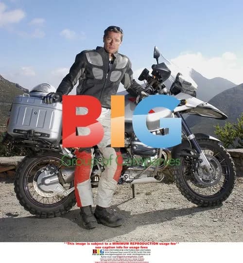 Brad Pitt tries BMW motorcycle in Cape Town