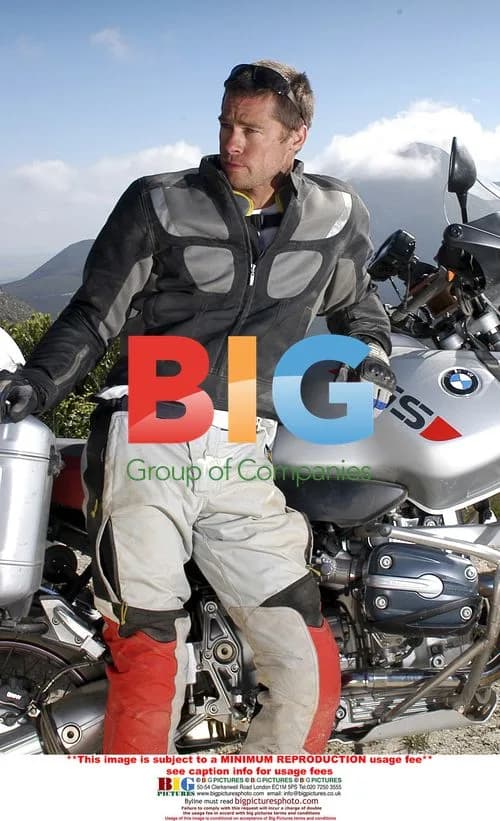 Brad Pitt Rides BMW Motorcycle in Cape Town