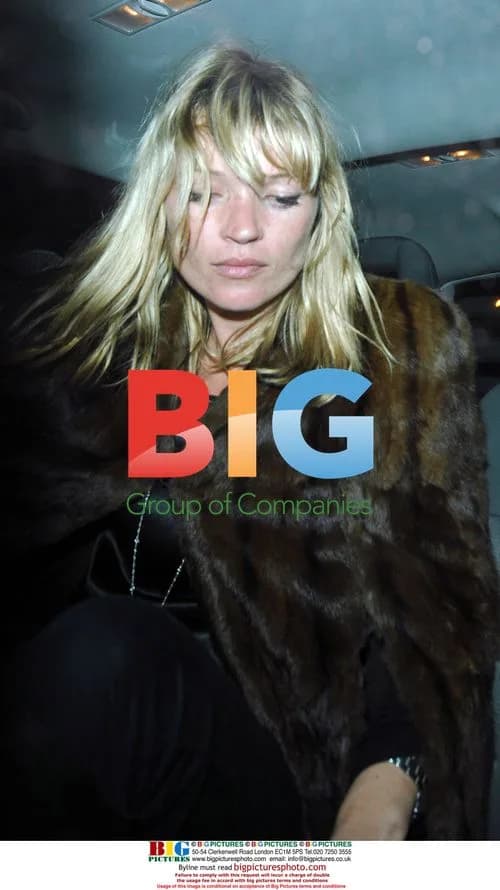 Kate Moss and Jamie Hince leaving The Kills gig