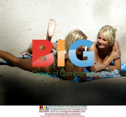 Models Anna Taverner and Michelle Marsh in South of France