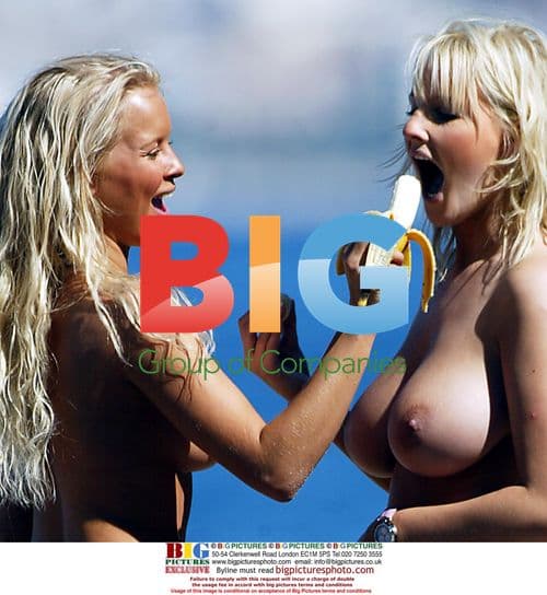 Models Anna Taverner and Michelle Marsh in South of France