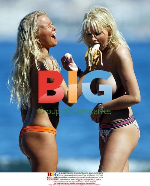 Models Anna and Michelle relax in France