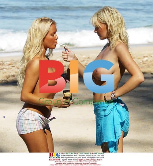 Models Anna Taverner and Michelle Marsh in France