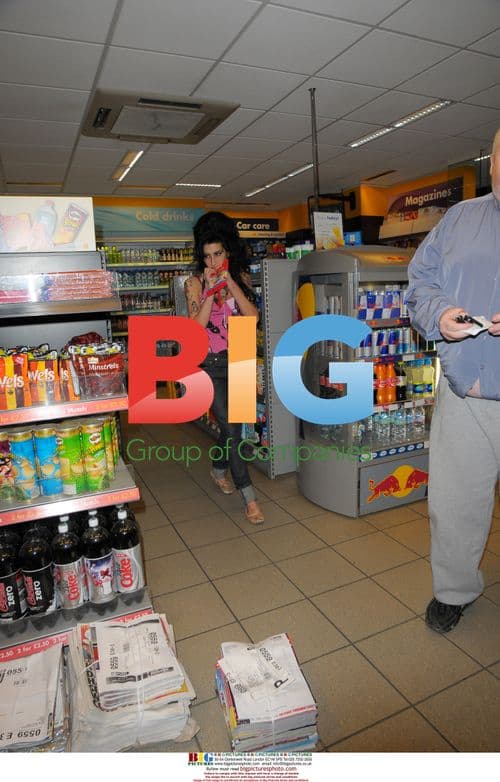 Amy Winehouse out in Soho, London