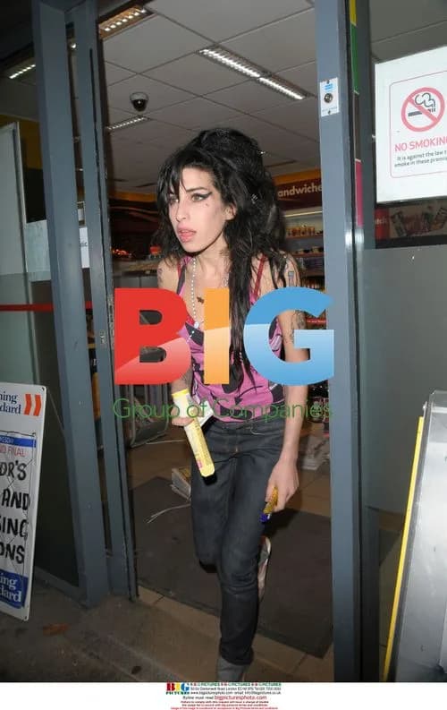Amy Winehouse out in Soho, London