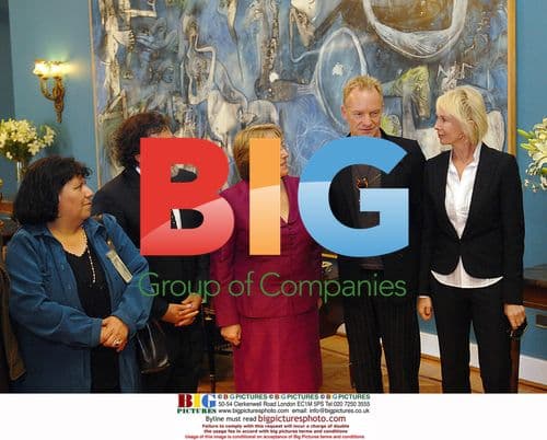 Sting and Trudie Styler meet Chilean President