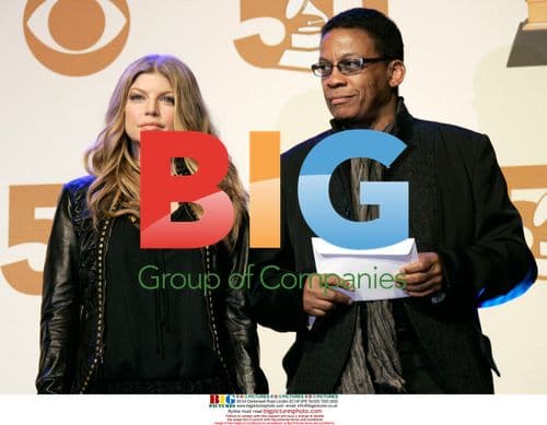 Fergie and Herbie Hancock at 50th Grammy Nominations