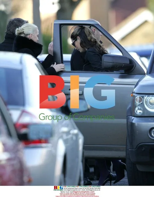 Kelly Brook at Father's Funeral
