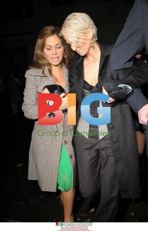 Sarah Harding and friend leaving Mahiki Club