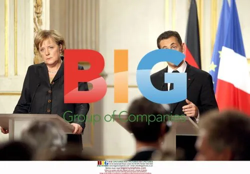 Sarkozy Meets Merkel at the Palais de l'Elysee