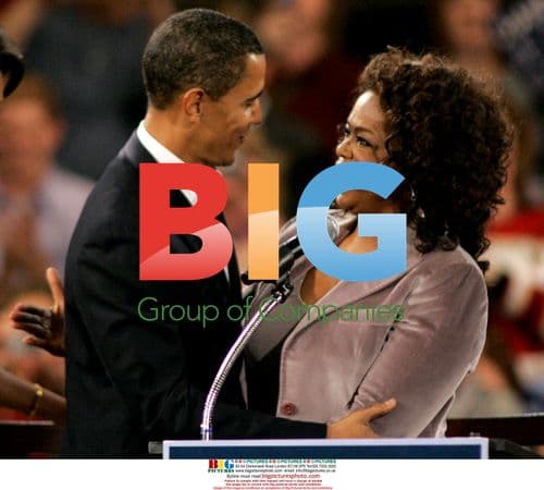 Obama and Oprah at Iowa Rally