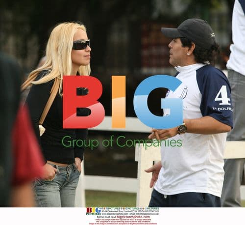 Maradona attends Argentine Polo final