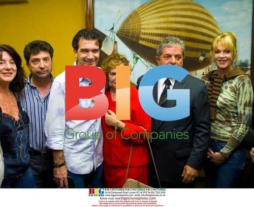 Antonio Banderas and Melanie Griffith meet Brazil's President