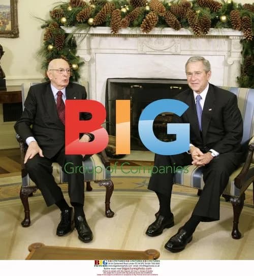 Bush Meets Italian President Napolitano