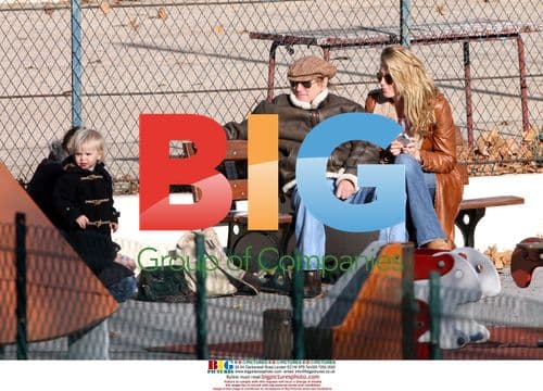 Rod Stewart & Family at Park